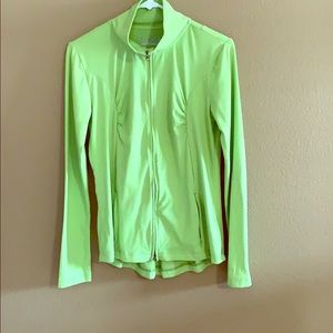 Royal Robbins Size small Lime green knit jacket.